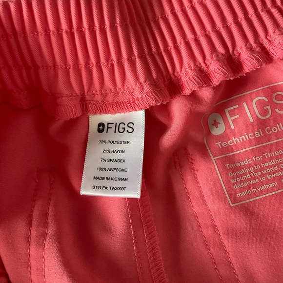 Figs Pink Straight Leg Pants Modern Tailored Fit - Picture 7 of 9